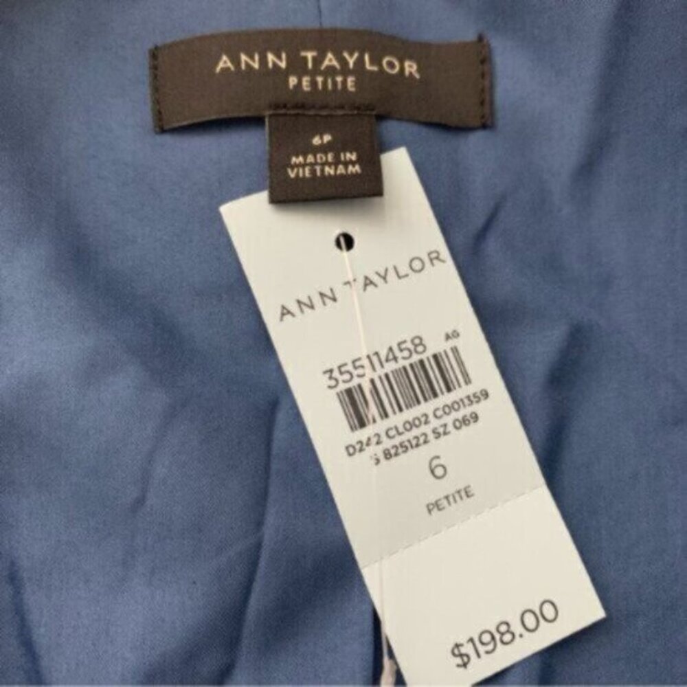 NWT Ann Taylor Tweed Shimmer Tailored Double Breasted Blazer - Picture 13 of 14